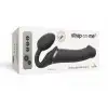 Безремневой страпон с вибрацией Strap-On-Me Vibrating Black L, диаметр 3,7см, пульт ДУ, регулируемый photo 6