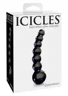Анальная пробка Icicles No 66 Black, 12х3,5 см photo 3