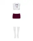 Эротический костюм студентки Obsessive Student 4 pcs costume L/XL, топ, юбка, стринги, гольфы photo 3