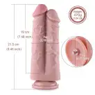 Двойной дилдо для секс-машин Hismith 8.5” Two Cocks One Hole Silicone Dildo photo 3