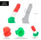 Цветной фаллоимитатор ADDICTION - LEONARDO - 7" - 3 COLOURS, 17,8 см, силикон photo 4