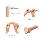Реалистичный фаллоимитатор Strap-On-Me Sliding Skin Realistic Dildo Vanille - M, эффект подвижной  photo 2