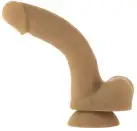 Гибкий фаллоимитатор на присоске ADDICTION — ANDREW 8″ Silicone Dong — Caramel, вибропуля в подарок photo 4