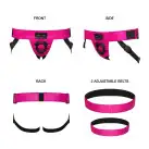 Трусы для страпона Strap-On-Me Leatherette HARNESS CURIOUS - FUCHSIA photo 2