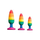 Силиконовая анальная пробка Wooomy Hiperloo Silicone Rainbow Plug L, диаметр 3,9 см, длина 13,1 см photo 4