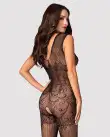 Бодистокинг Obsessive Bodystocking F234 S/M/L, абстрактный рисунок, глубокое декольте photo 2