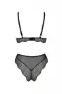 Комплект белья Passion Amberly Set 4XL/5XL black, лиф, трусики бразилиана, люрексовая нить photo 4