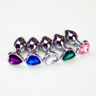 Металлическая анальная пробка сердечко, 7смХ2.8см (1шт.) photo 1